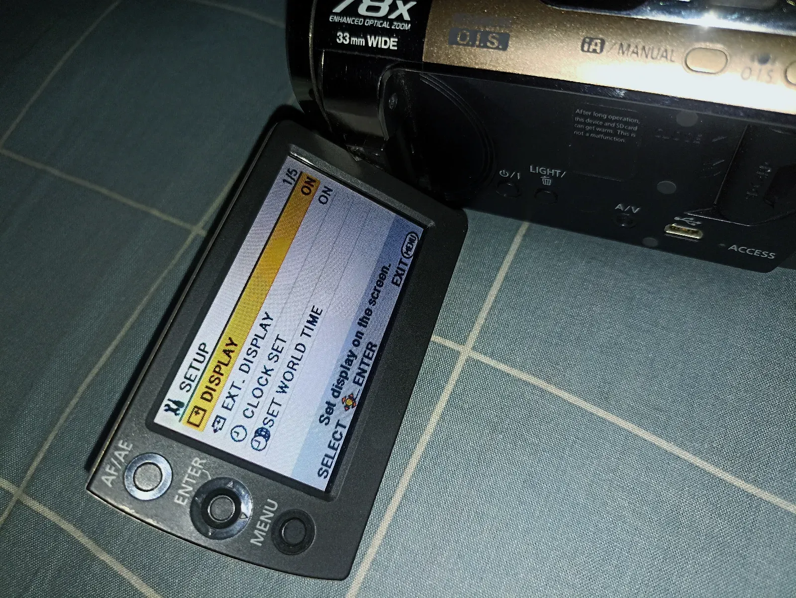 সম্পূর্ণ ফ্রেশ Panasonic Handycam Form Japan